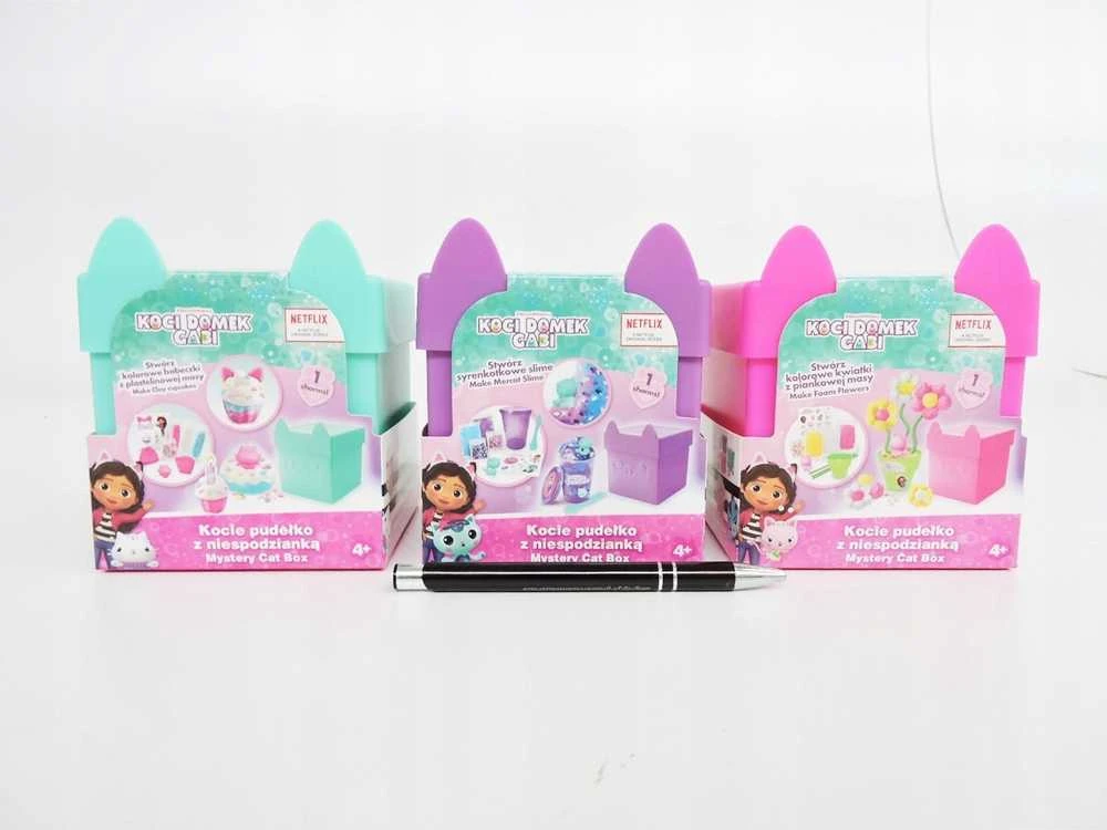 Epee Gabby's Dollhouse Lipdymo masė - katės dėžutė su staigmena, rožinė