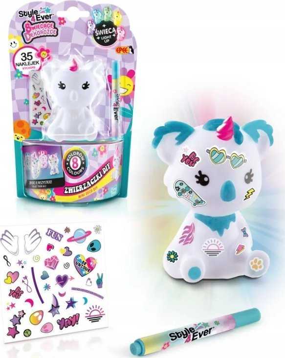 GLOWING DECO CORNS GLOWING FIGURINE DIY UNICORN KOALA EPEE