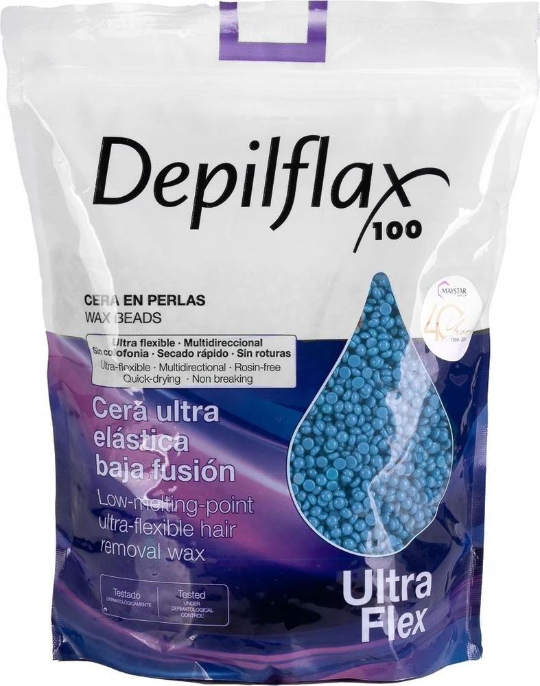 Depilflax Ultraflex mėlynas vaškas granulėmis 1kg