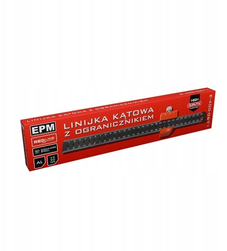 EPM Plieninė liniuotė su ribotuvais 30 cm