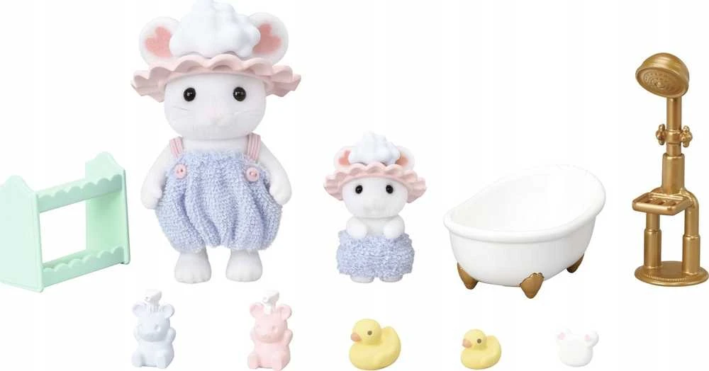 Sylvanian Families Epoch Figūrėlės vonioje su burbuliukais Christopheri ir Edward