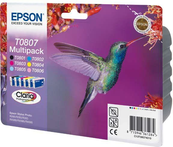 Epson C13T08074021 (žydra, purpurinė, geltona, juoda, šviesiai purpurinė, šviesiai žydra)