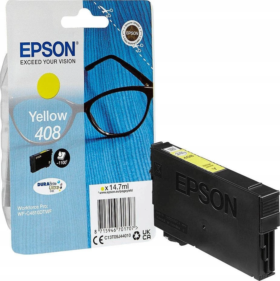 Epson DURABrite Ultra 408L | Ink cartrige | Geltona
