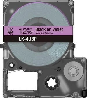 Epson Epson LabelWorks LK-4UBP - Juodas auf Violett - Rolle (1,2 cm x 8 m) 1 Kassette(n) Hangebox - Bandkassette - fur LabelWorks LW-C410, LW-C610