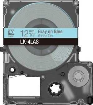 Epson „LabelWorks LK-4LAS“ – pilkas ant mėlyno fono – ritinėlis (1,2 cm x 8 m) 1 kasetė(-ės) pakabinimo dėžutė – juostos kasetė – skirta „LabelWorks LW-C410“, „LW-C610“
