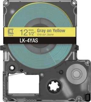 „Epson LabelWorks LK-4YAS“ – rutulys ant geltono paviršiaus – ritinėlis (1,2 cm x 8 m) 1 kasetė(-ės) pakabinama dėžutė – kasetinė juosta – skirta „LabelWorks LW-C410“, „LW-C610“