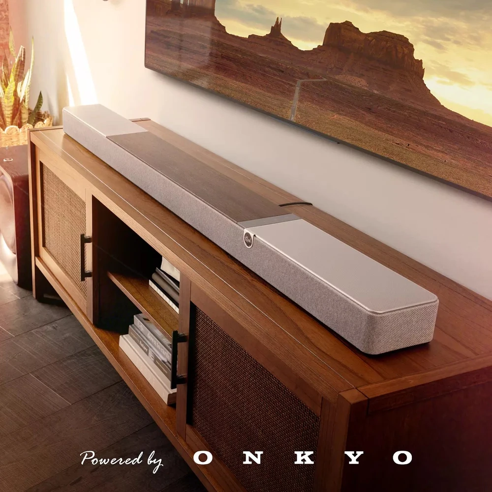 Namų kino sistema „Klipsch Flexus Soundbar Core 300“ 5.1.2 „Dolby Atmos“ garso juosta su „Dirac Live Room“ korekcija, riešuto spalvos