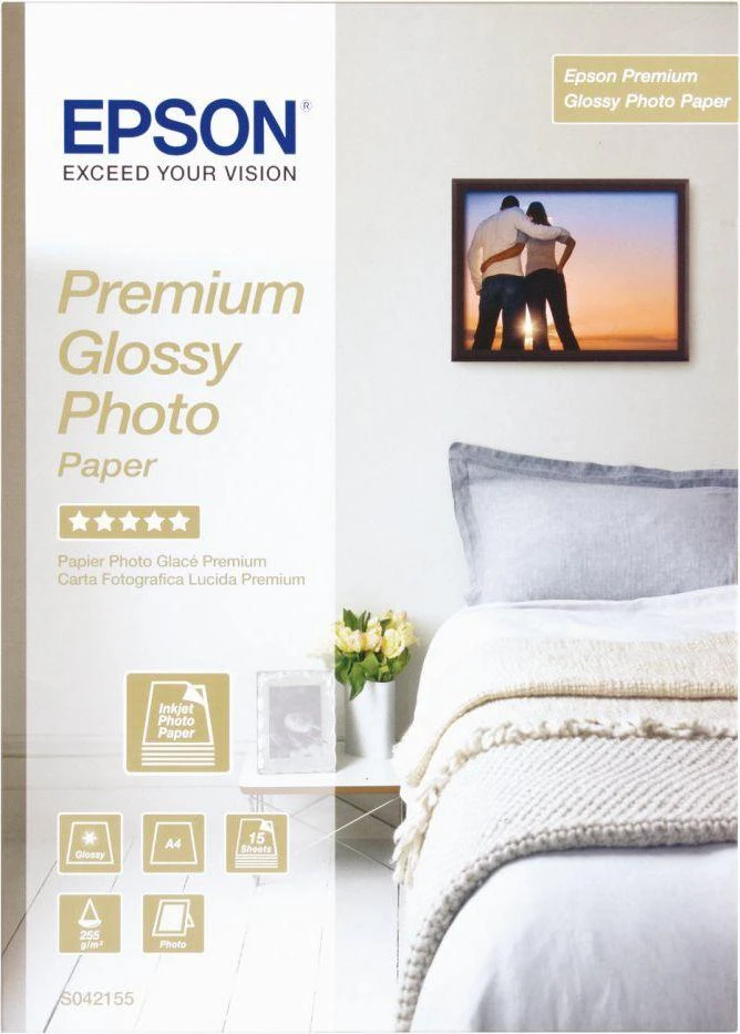 „Epson Premium“ blizgus fotopopierius, DIN A4, 255 g/m², 15 lapų