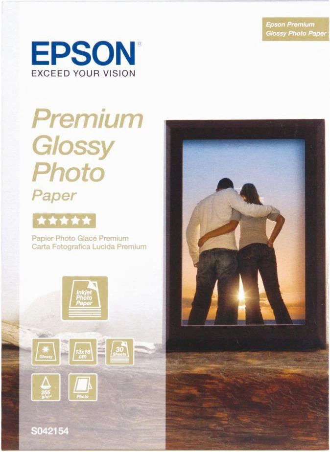 „Epson Premium“ blizgus fotopopierius, 130 x 180 mm, 255 g/m², 30 lapų