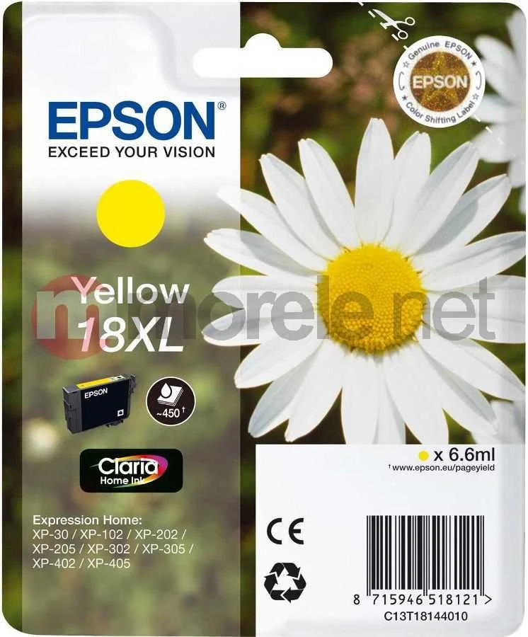 Tusz Epson tusz T1814 (C13T18144010) Geltona