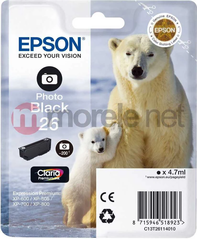 Epson rašalas T2611 (C13T26114010) Juoda nuotrauka