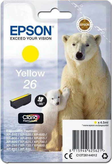 Epson T2614 (26) (C13T26144010), geltona kasetė