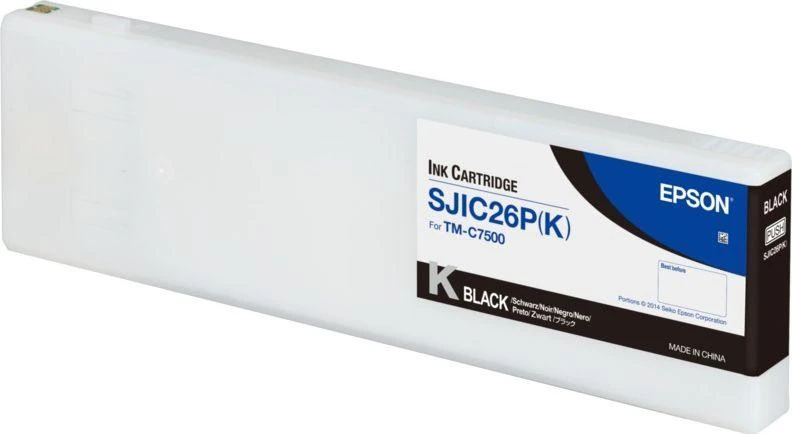 Rašalas Epson SJIC26P(K) Juodas | 295,2 ml | ColorWorks C7500 Series