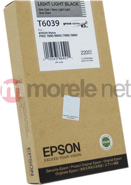 EPSON Tinte Light Light Juodas T603900 220 ml for Stylus Pro 4800/4880