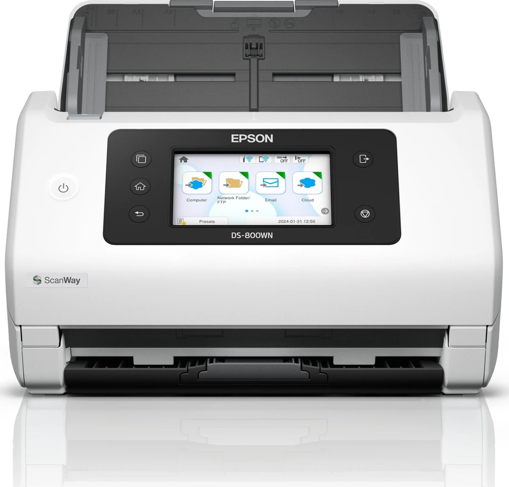Skeneris Epson tinklo verslo skaitytuvas | Darbo jėga DS-800WN | Spalva | Bevielis