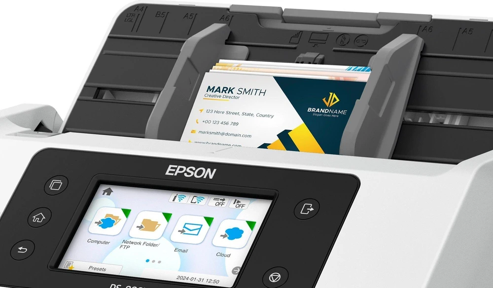 Skeneris Epson tinklo verslo skaitytuvas | Darbo jėga DS-800WN | Spalva | Bevielis