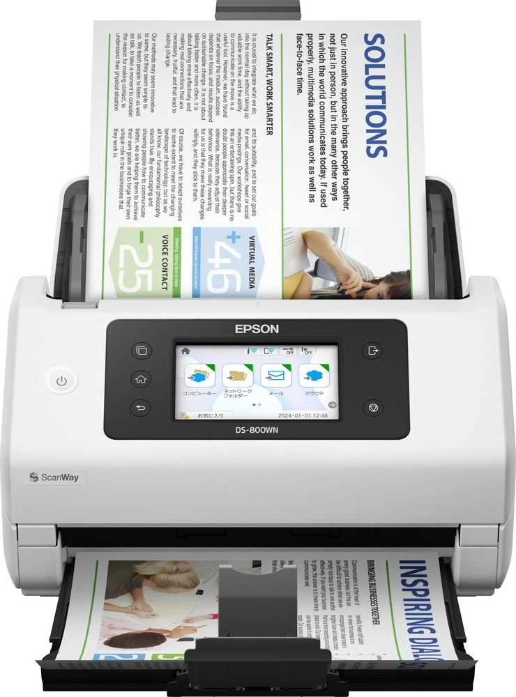 Skeneris Epson tinklo verslo skaitytuvas | Darbo jėga DS-800WN | Spalva | Bevielis