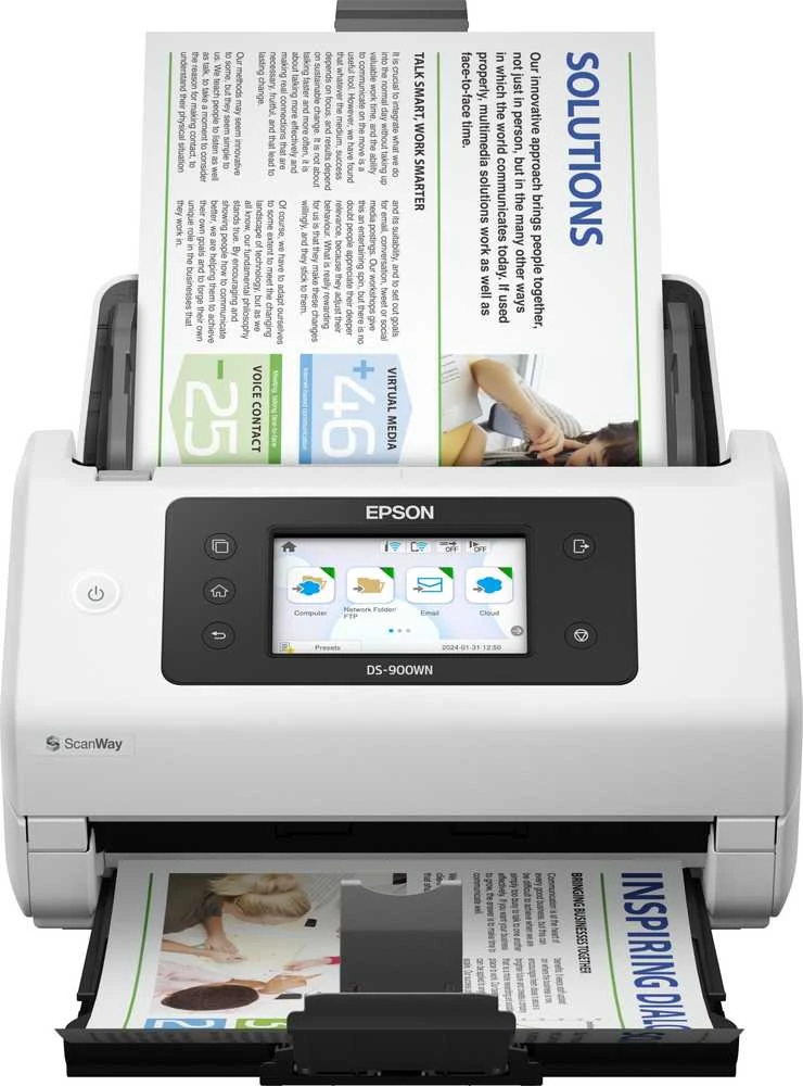 Skeneris Epson tinklo verslo skaitytuvas | Darbo jėgos DS-900WN | Spalva | Bevielis