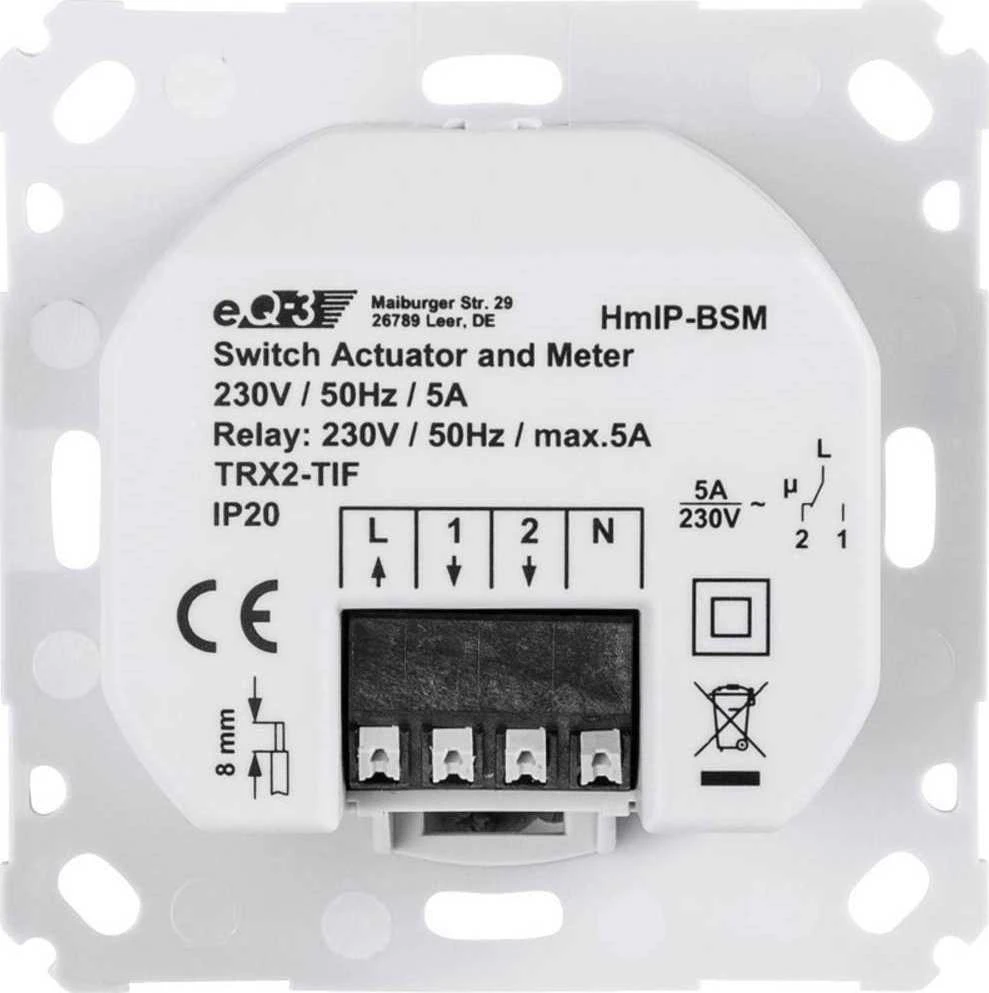 Homematic eQ-3 EQ3 Name Matic IP Schalt- Mess- Aktor für Markenschatter - Unterputz