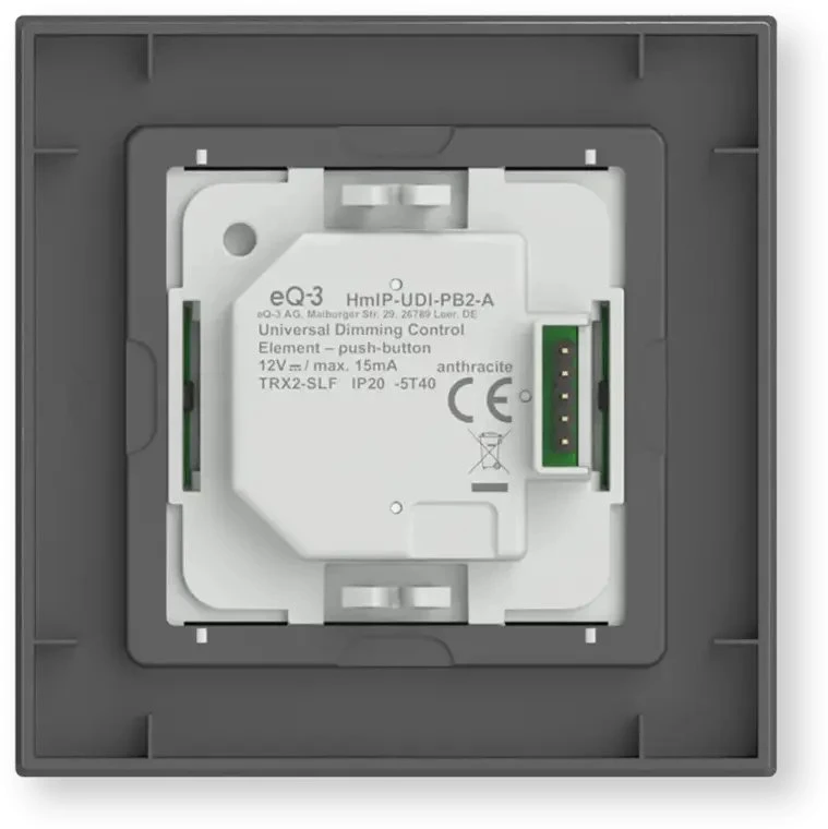 eQ-3 EQ3 Universalus mygtukinis reguliatoriaus modulis Homematic IP, antracito (162329A0)