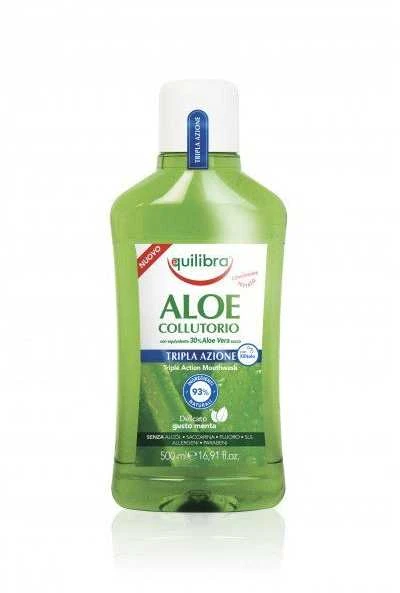 "Equilibra Fluor Aloe Triple Action" Burnos skalavimo skystis 500ml