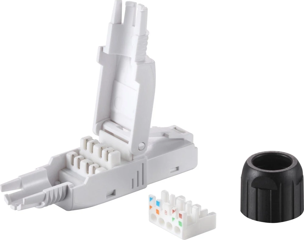 Equip Įrengti 121162 RJ-45 kištukas juoda, balta