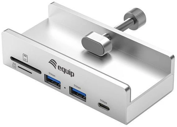 Equip 128968 sąsajos šakotuvas USB 3.2 Gen 1 (3.1 Gen 1) Type-A 5000 Mbit/ai Aliuminis