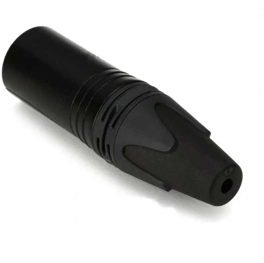 Equip 147930 kištukas 3 kontaktų XLR juodas