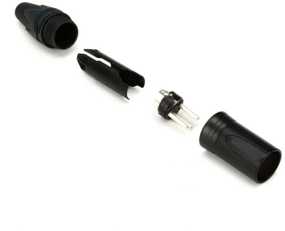 Equip 147930 kištukas 3 kontaktų XLR juodas
