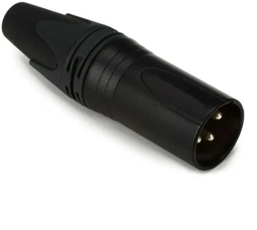 Equip 147930 kištukas 3 kontaktų XLR juodas