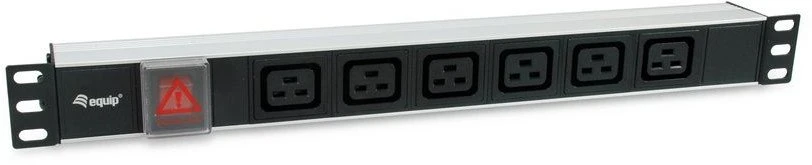 Equip 333319 maitinimo paskirstymo įrenginys 6 AC išvestis(ys / čių) 1U Juoda