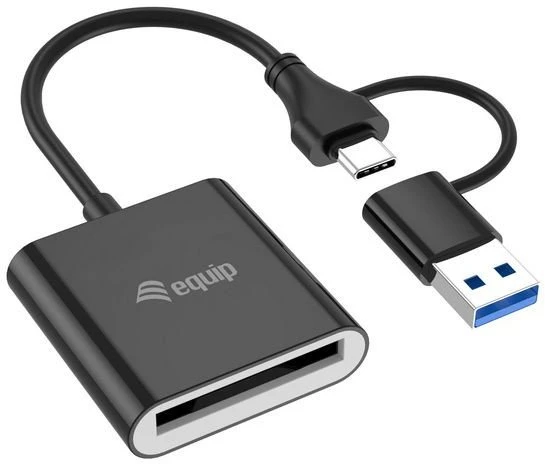 Skaitytuvas Equip Equip 245461 czytnik kart USB 3.2 Gen 2 (3.1 Gen 2) Type-C Juodas