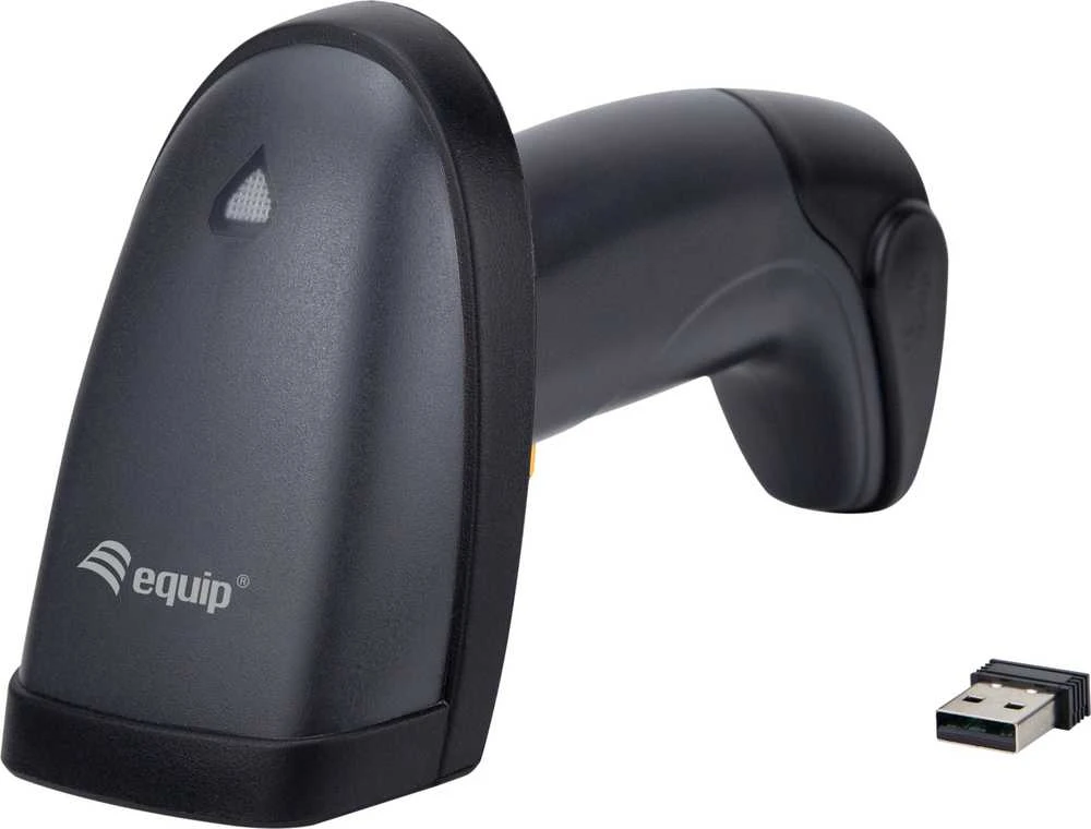 Equip 351029 brūkšninių kodų skaitytuvas Rankinis brūkšninių kodų skaitytuvas 1D/2D CMOS Juoda