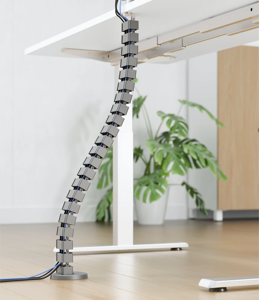 Organizatorius „Equip Deluxe“ kabelių kreiptuvas, 130 cm, skirtas montuoti po stalviršiu