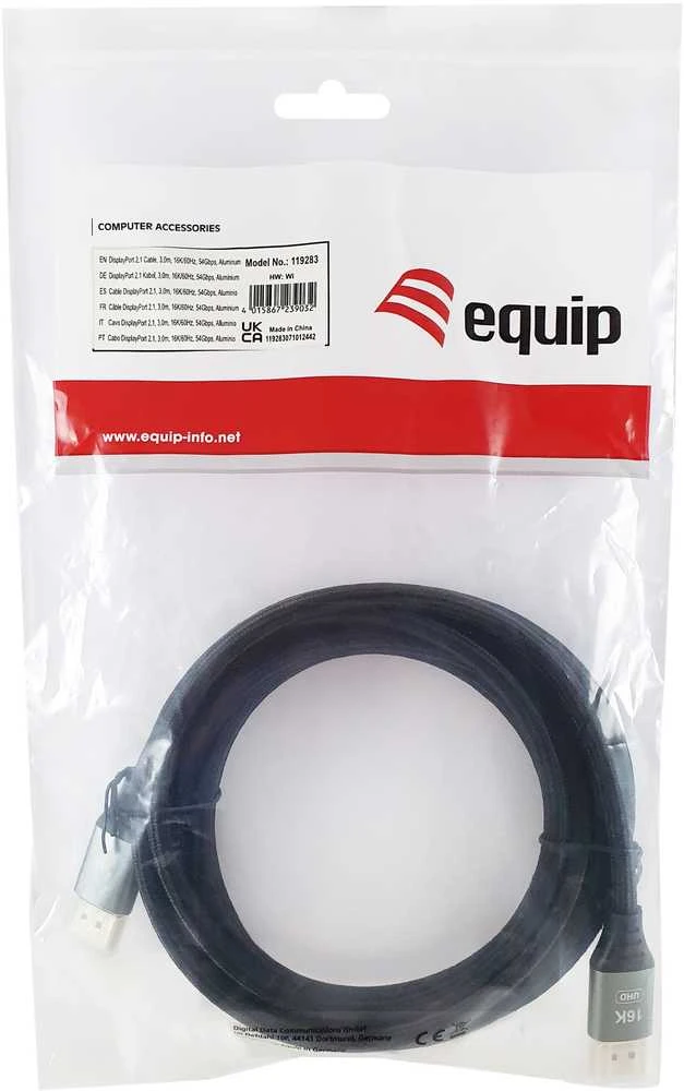 DisplayPort 2.1 laidas pakuotėje