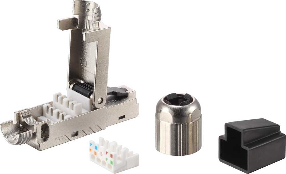 Equip 121172 laido jungtis RJ-45 Juoda, Nerūdijančiojo plieno
