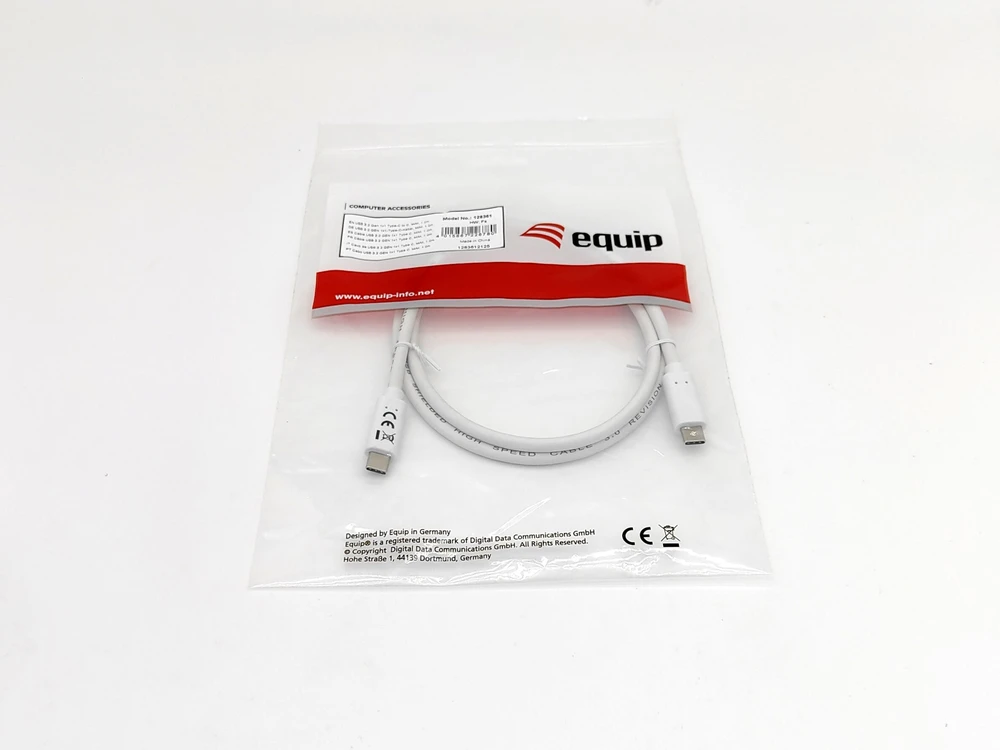 Equip 128365 kabelis USB USB 3.2 Gen 1 (3.1 Gen 1) 0,5 m USB C Baltas