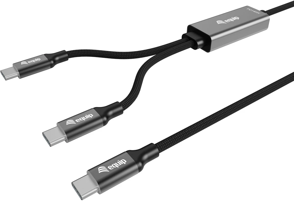 Equip Equip 128895 kabelis USB USB 2.0 1,5 m USB C 2 x USB C Juodas