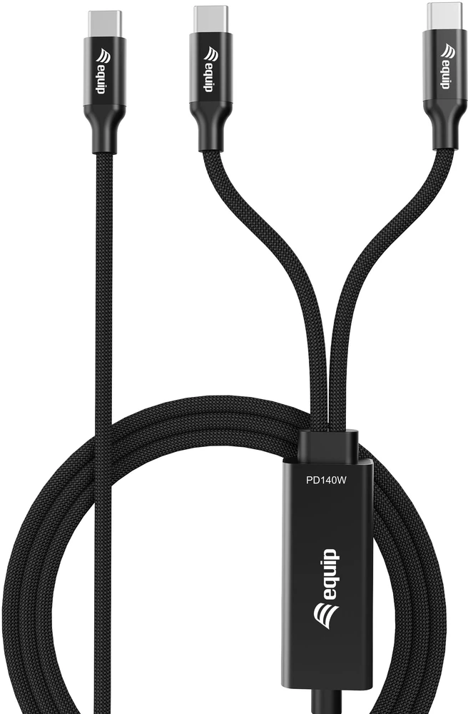 Equip Equip 128895 kabelis USB USB 2.0 1,5 m USB C 2 x USB C Juodas