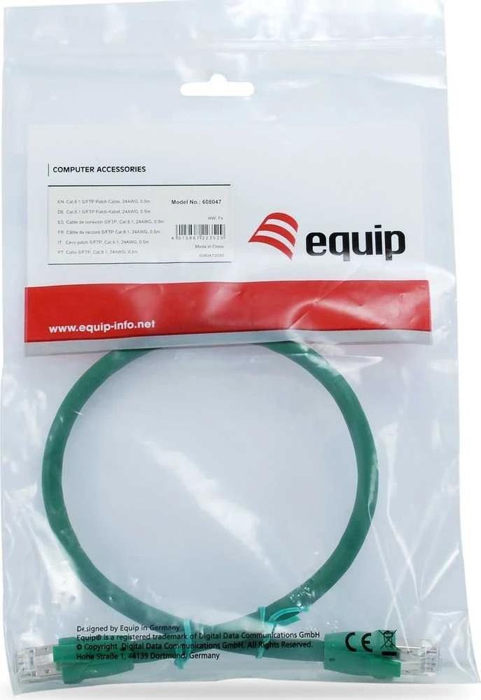 Equip Įrengti Įrengti Patchkabel Cat8.1 S/FTP 2xRJ45 5,00m blau LSZH
