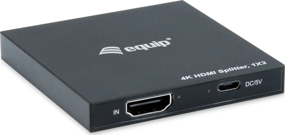 Equip Equip HDMI Splitter 1.4 2 Port Ultra Slim 4K/30Hz juodas EndlessOS