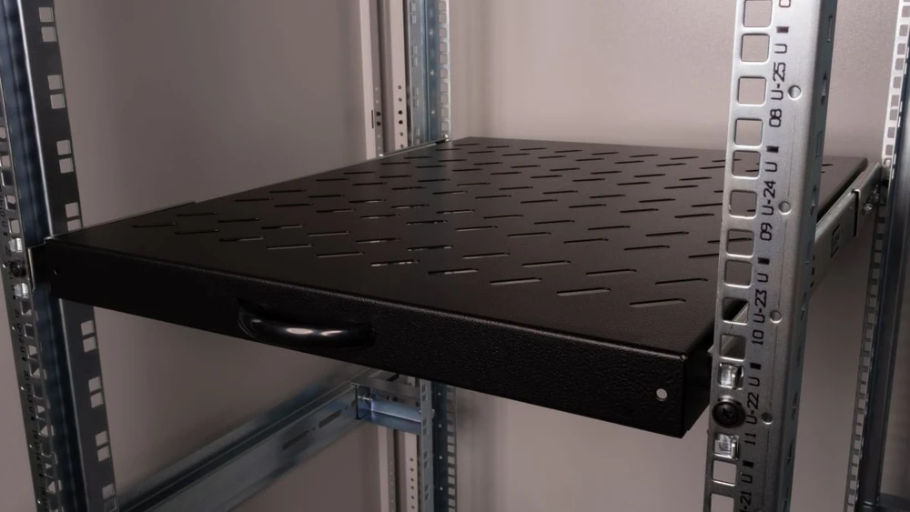 Equip Equip Fachboden variabel 19'' für Serverschränke, 1U 80cm sw