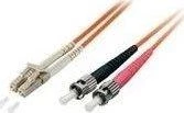 Equip Equip LWL patch cable LC->ST 15,00m vienmodis dvipusis OS2 yel poly maišelis