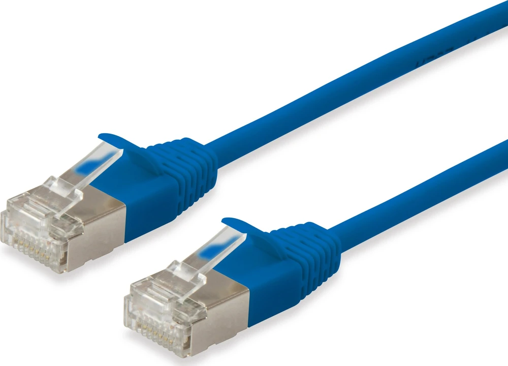 Equip Equip Patchkabel Cat6A F/FTP 2xRJ45 20.00m blau Slim LSZH