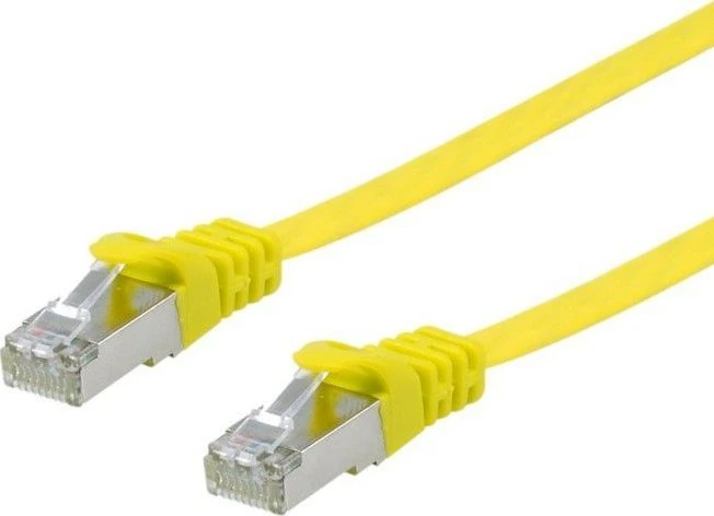 Equip Equip Patchkabel Cat6A U/FTP 2xRJ45 10.00m gelb Flach LSZH