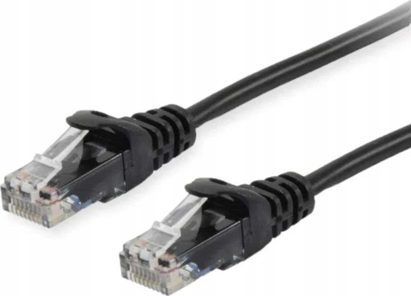 Equip Kabelis Cat6A U/UTP 2xRJ45 0.50m juoda LSZH