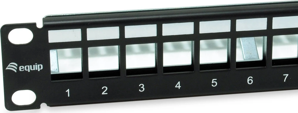 „Equip“ komutacinis skydelis 12x Cat6A 10 FTP 1HE „Keystone“ montažo programinė įranga