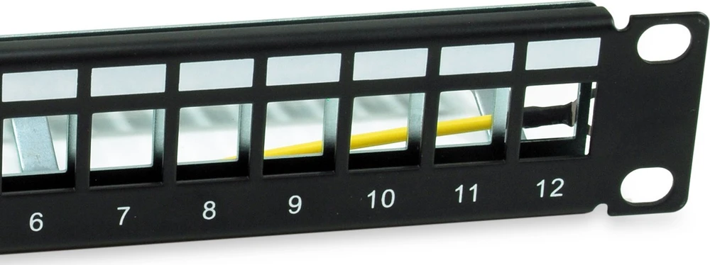 „Equip“ komutacinis skydelis 12x Cat6A 10 FTP 1HE „Keystone“ montažo programinė įranga