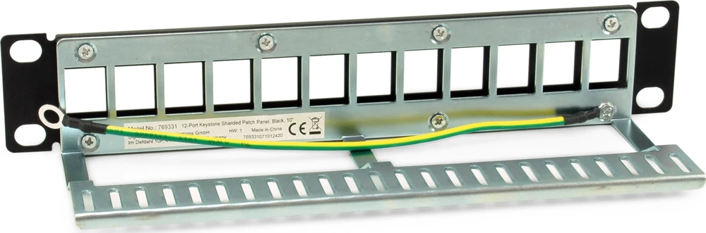 „Equip“ komutacinis skydelis 12x Cat6A 10 FTP 1HE „Keystone“ montažo programinė įranga