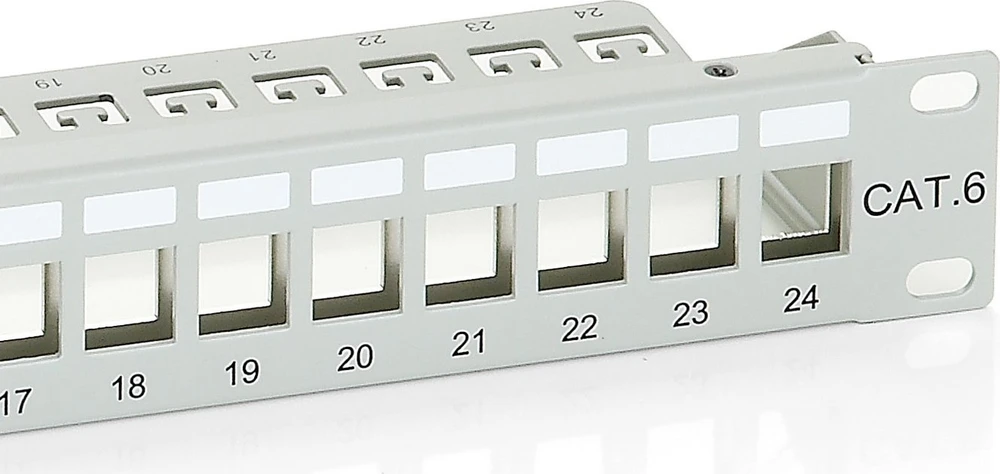 Equip Equip Patchpanel 24x Cat6 19'' FTP 1HE Keystone Montage gr